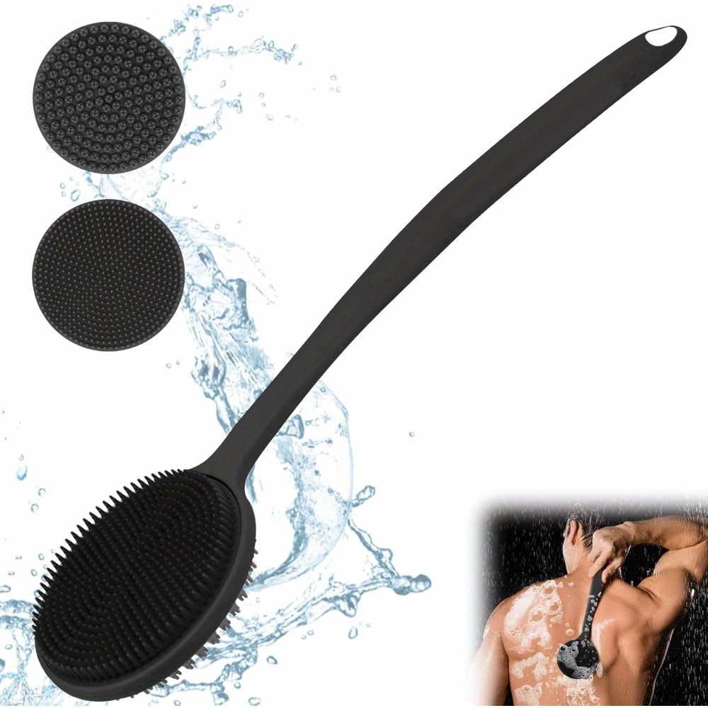 Exfoliating Scrub Mens - Silicone Back Scrubber Brush for Shower