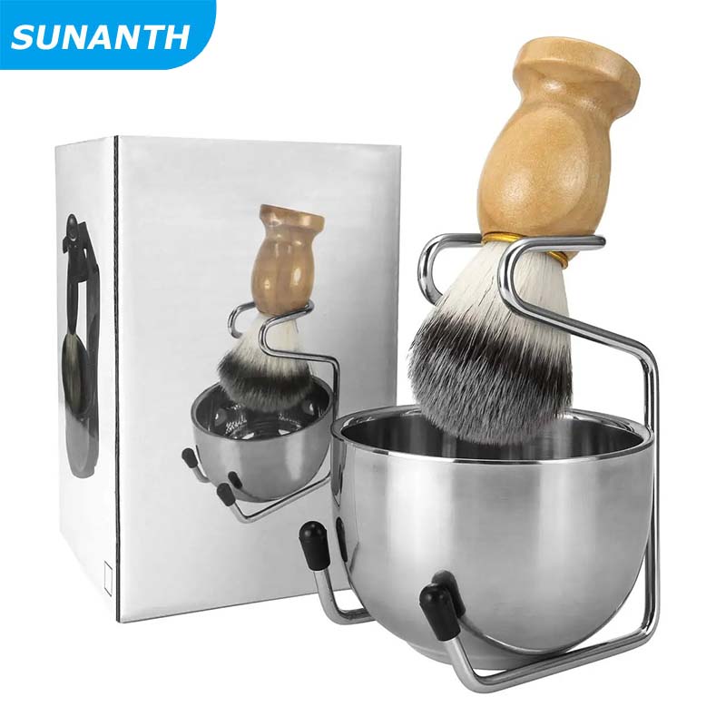 Shaving Bowl Soap - Stainless Steel Men‘s Shaving Dry Or