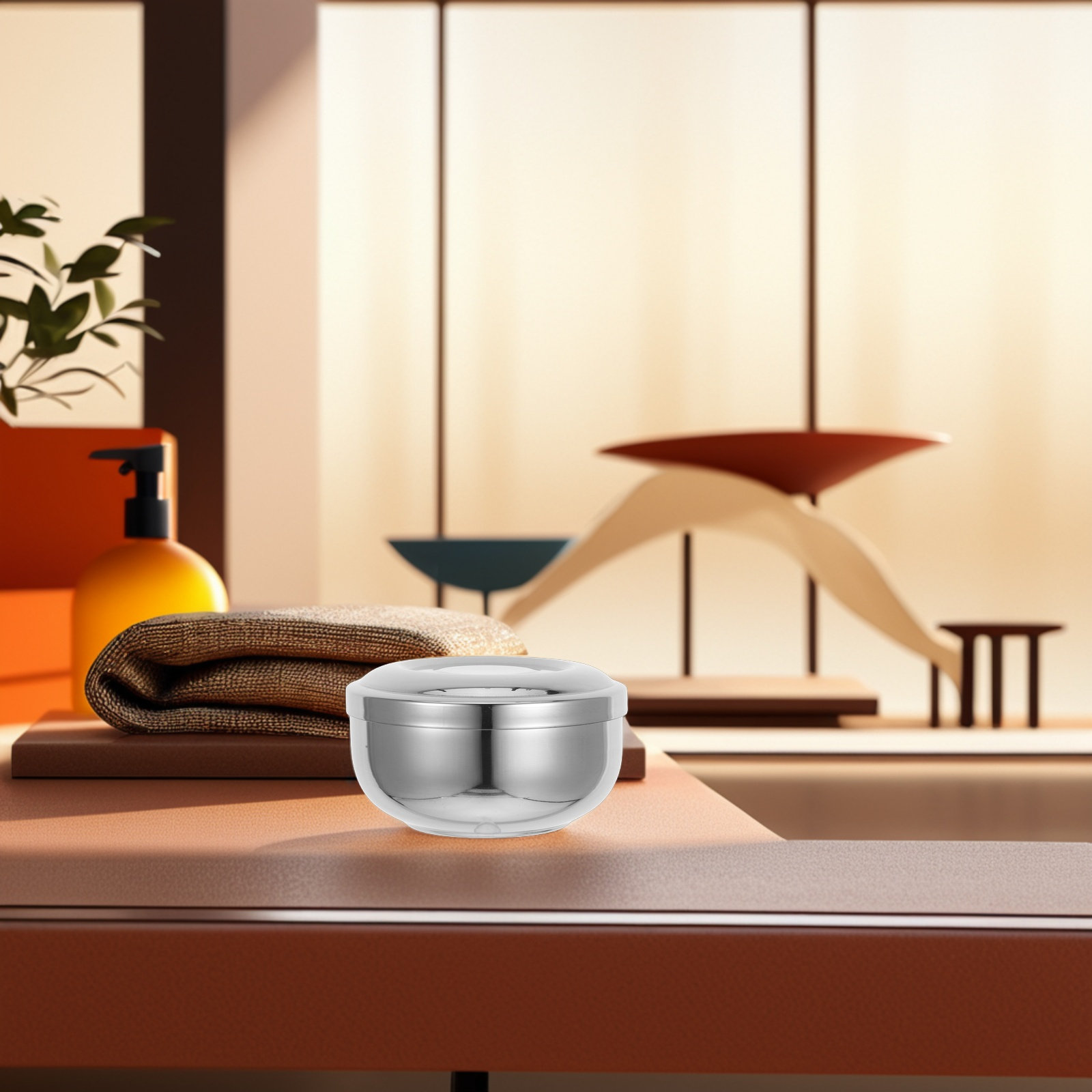 Shaving Bowl Soap - Stainless Steel Metal Shaving Bowl with
