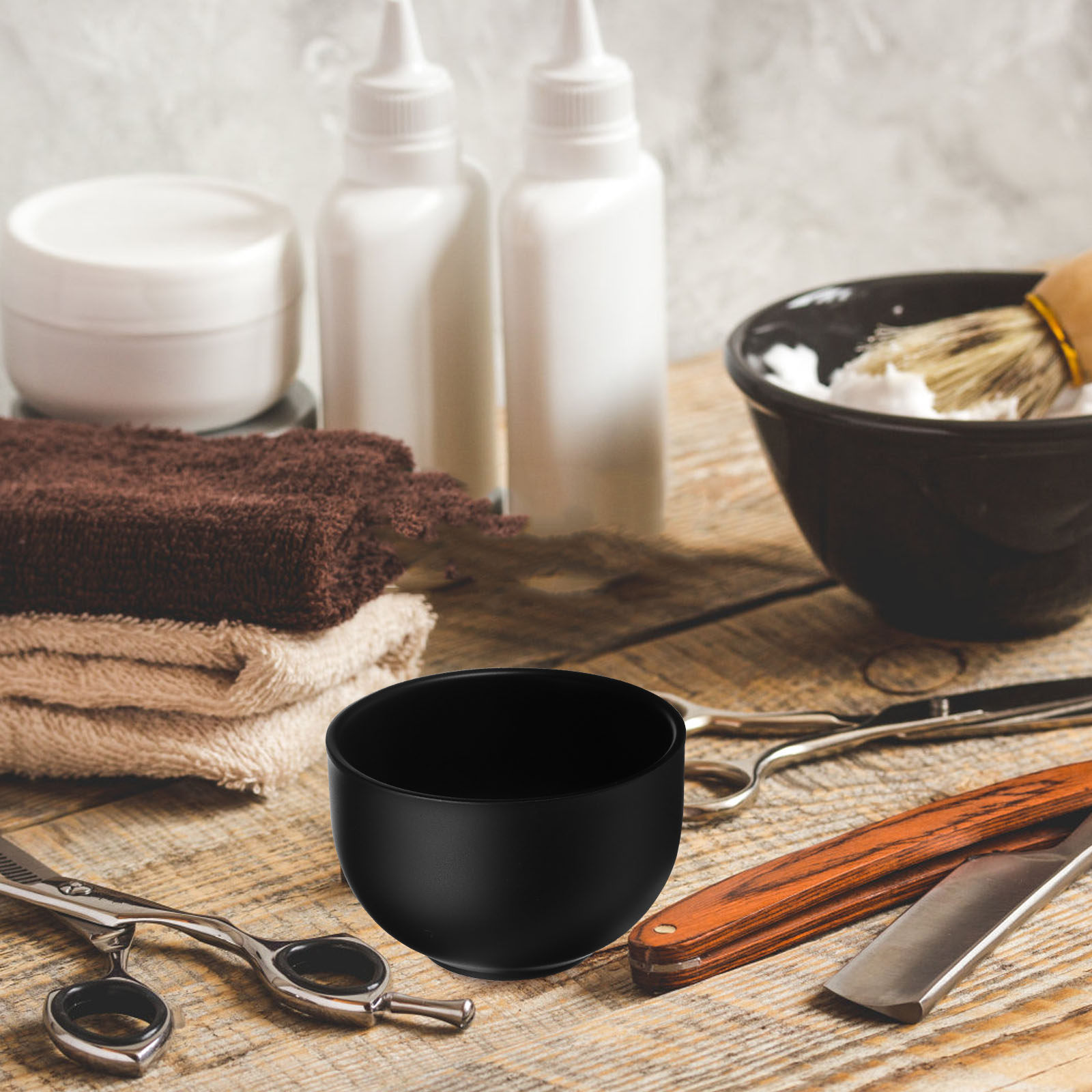 Shaving Bowl Soap - Black Mens Stainless Steel Shaving Bowl