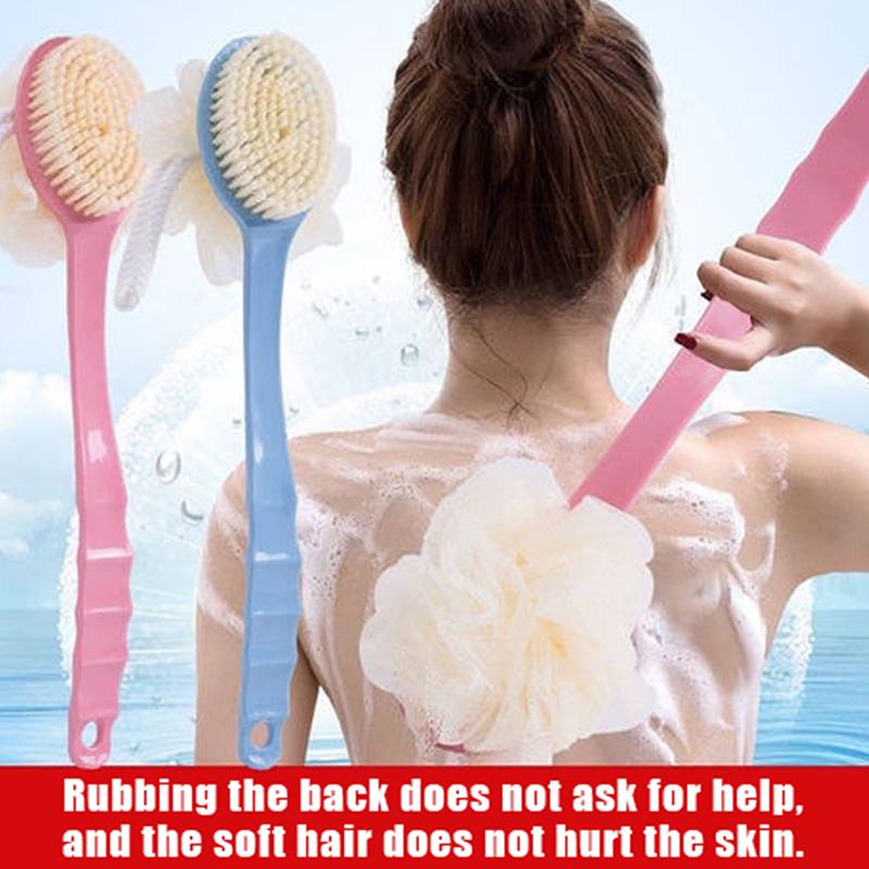 Curved Long Handle Shower Brus - Exfoliating Scrub Mens recension och pris