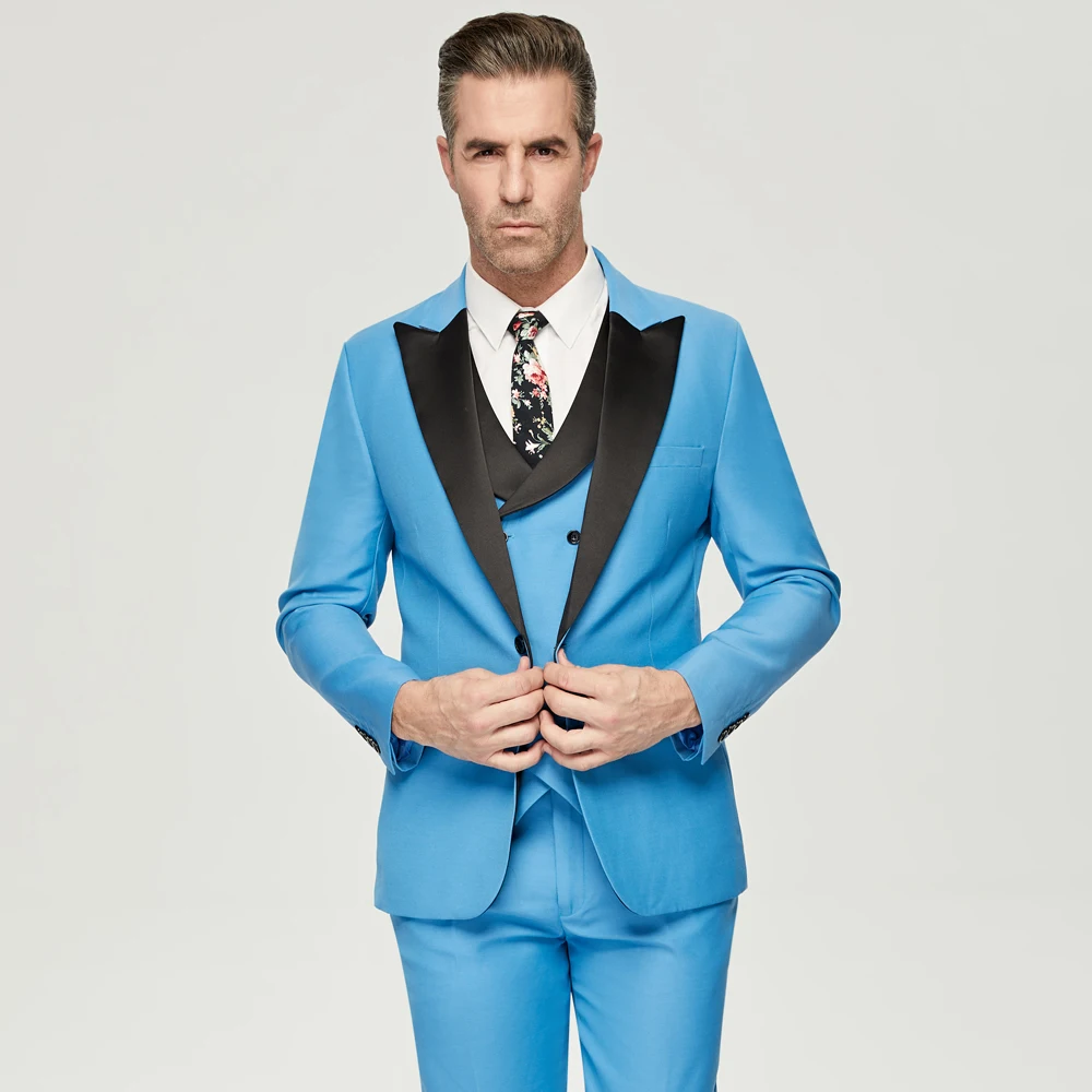 Blue Men Suits 3 Pieces  Men G - Men'S Grooming Studio recension och pris