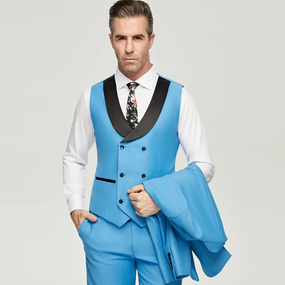 Blue Men Suits 3 Pieces  Men G - Men'S Grooming Studio recension och pris