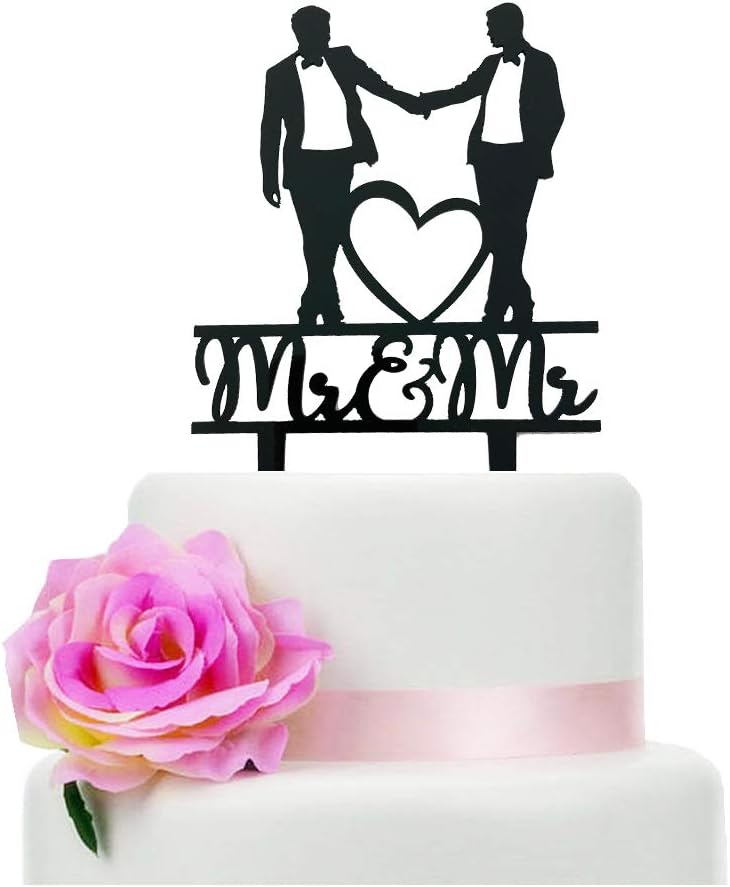 Mr & Mr Cake Topper, Black Acr - Men'S Grooming For Engagement recension och pris