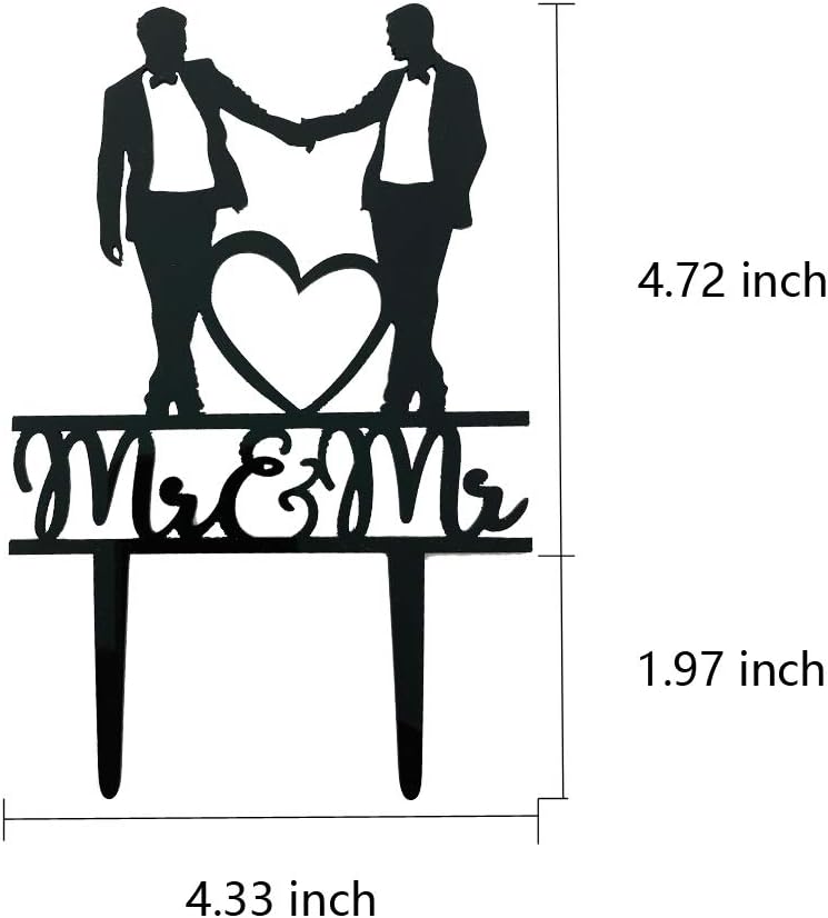 Mr & Mr Cake Topper, Black Acr - Men'S Grooming For Engagement recension och pris