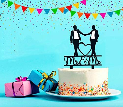 Mr & Mr Cake Topper, Black Acr - Men'S Grooming For Engagement recension och pris