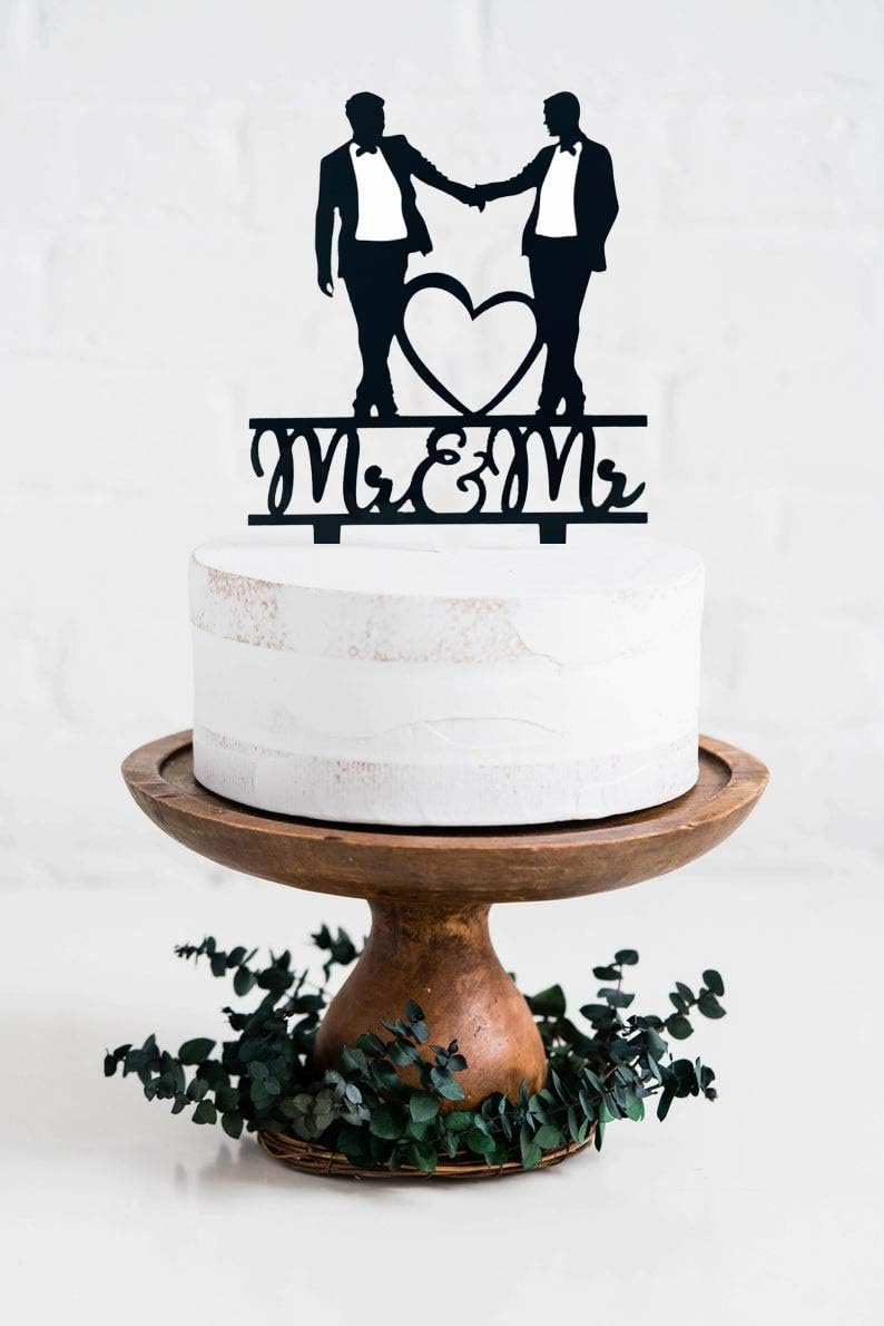 Mr & Mr Cake Topper, Black Acr - Men'S Grooming For Engagement recension och pris