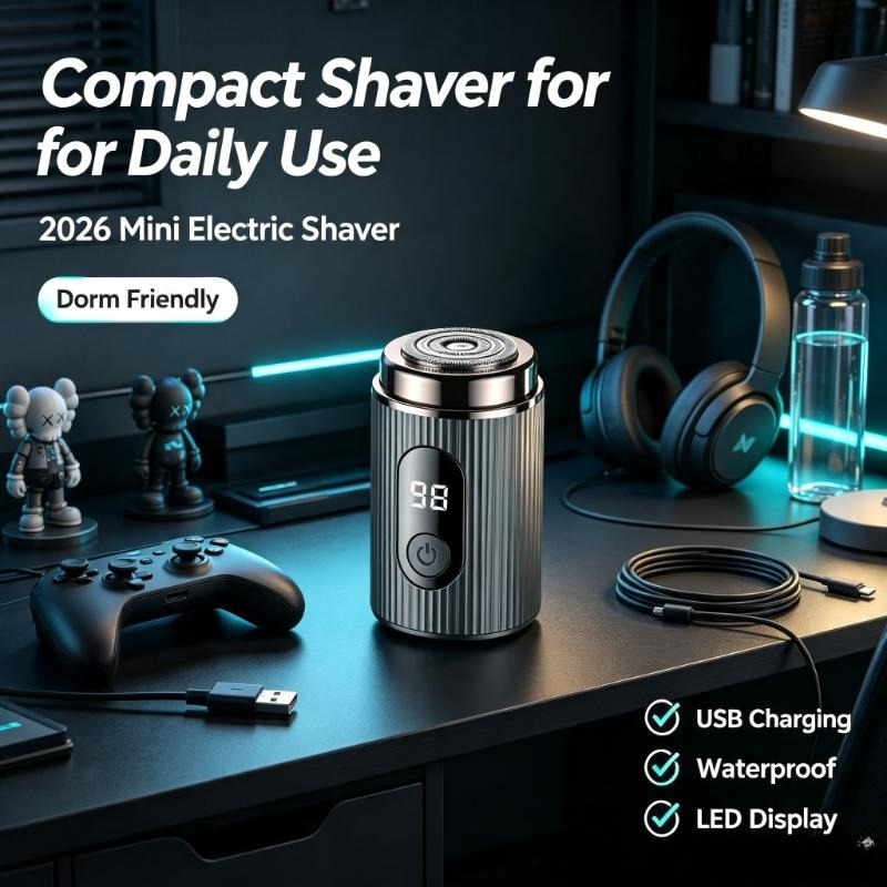 2026 Mini Electric Shaver Port - Men'S Grooming Razor Kit recension och pris
