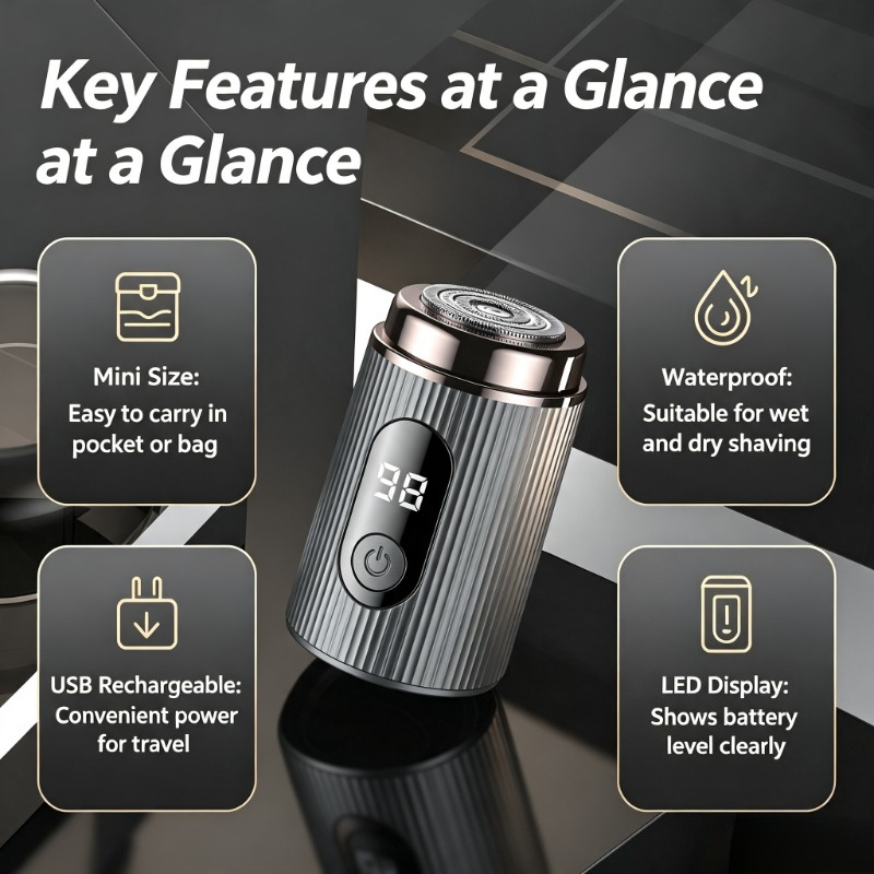 2026 Mini Electric Shaver Port - Men'S Grooming Razor Kit recension och pris