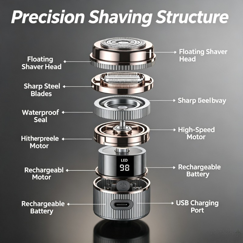 2026 Mini Electric Shaver Port - Men'S Grooming Razor Kit recension och pris