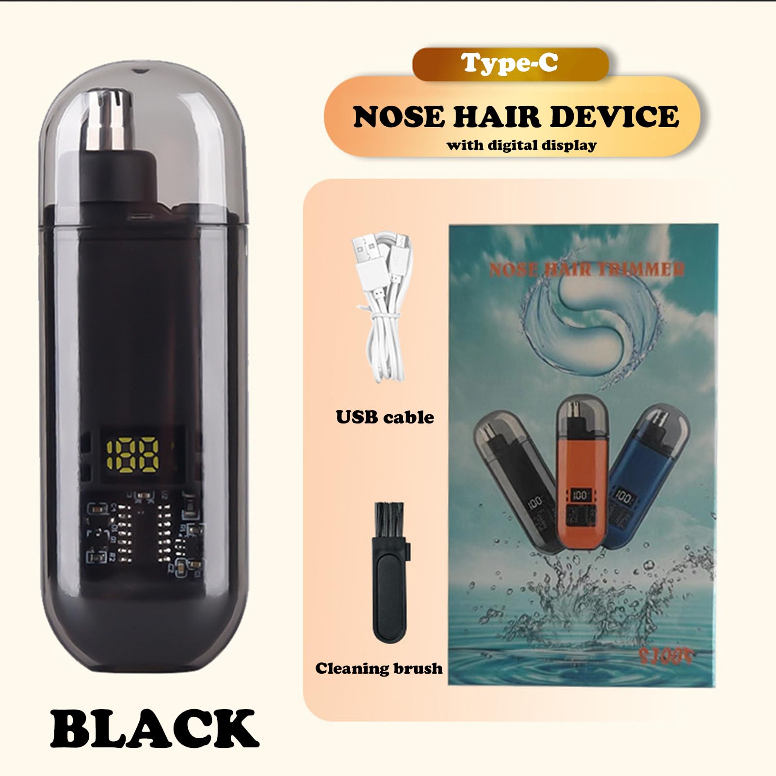 Nose Ear Hair Trimmer USB Rech - Men'S Grooming Salon recension och pris