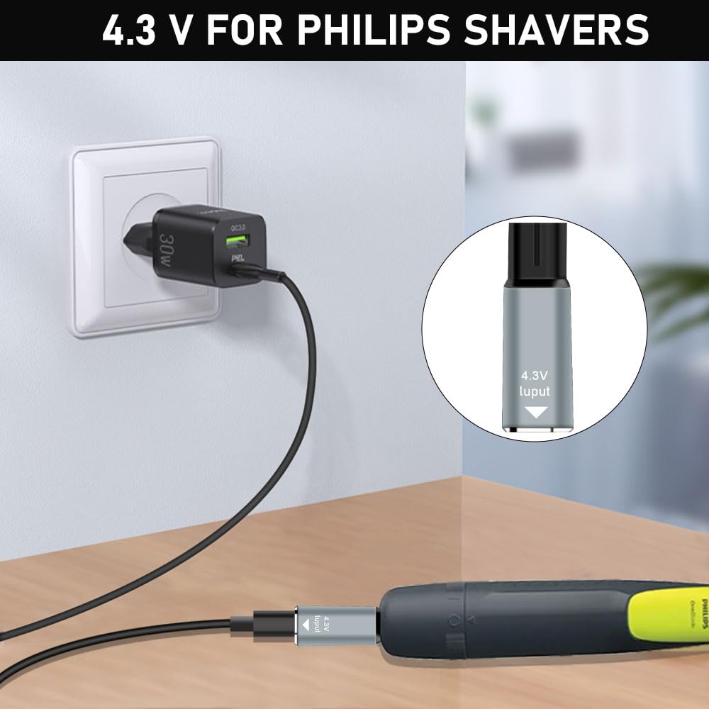 4.3V Type-C Shaver Adapter Cha - Men'S Grooming Trimmer recension och pris