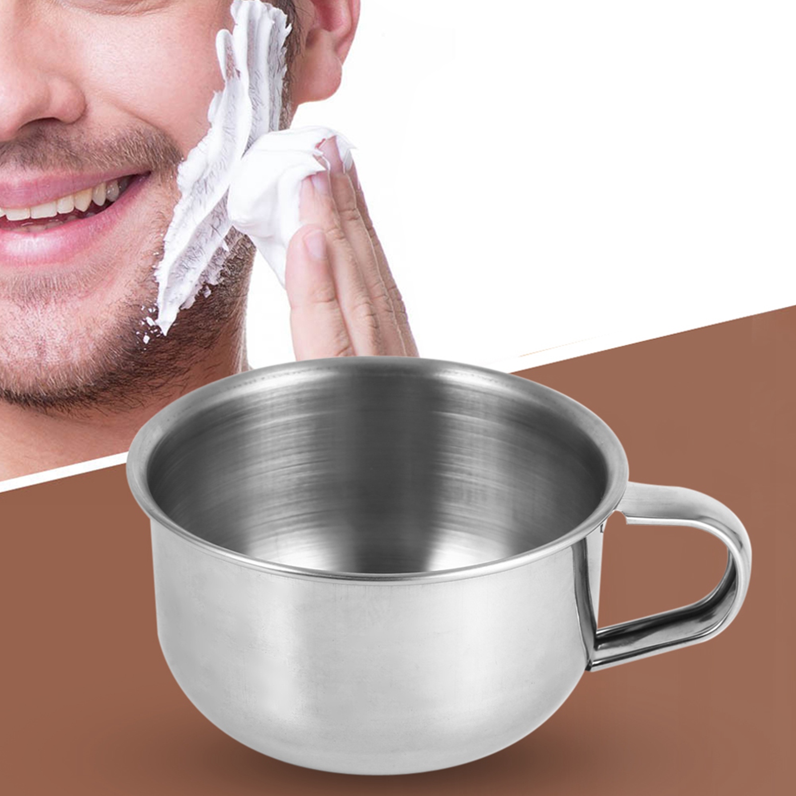 New Stainless Steel Metal Shav - Shaving Bowl Soap recension och pris