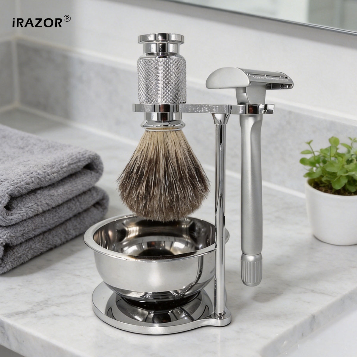 iRAZOR Butterfly Open Double E - Men'S Grooming Razor Kit recension och pris