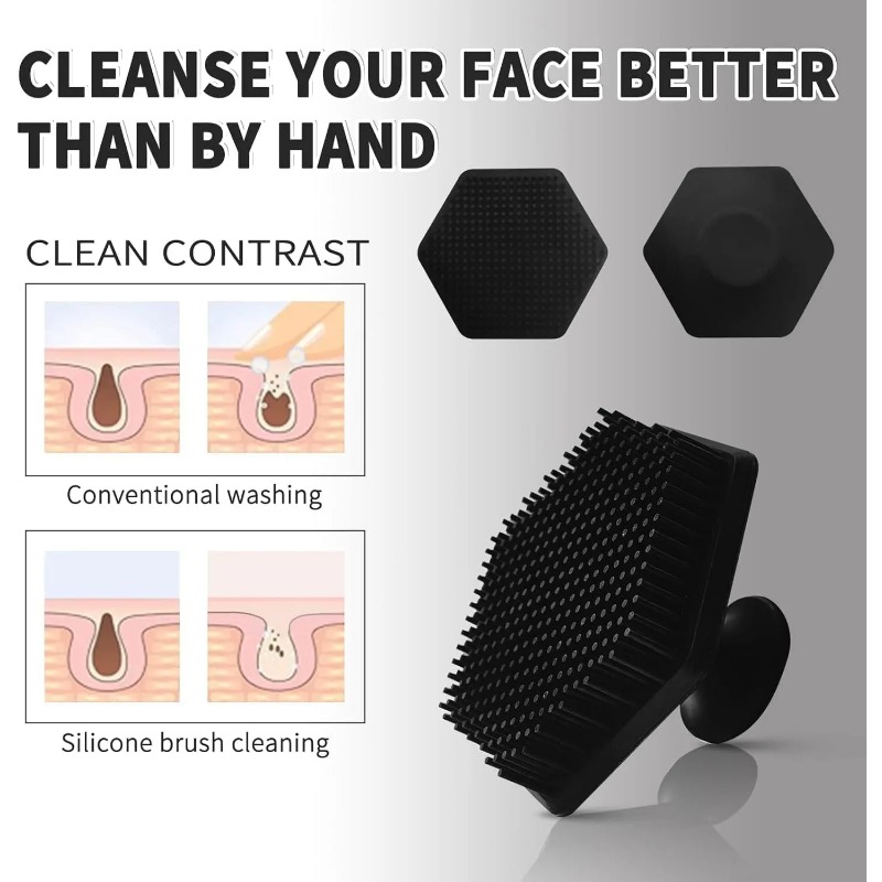 1 Silicone Facial Cleaning Bru - Exfoliating Scrub Mens recension och pris