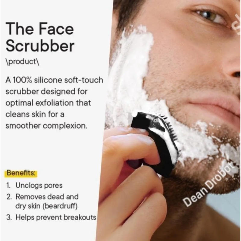 1 Silicone Facial Cleaning Bru - Exfoliating Scrub Mens recension och pris