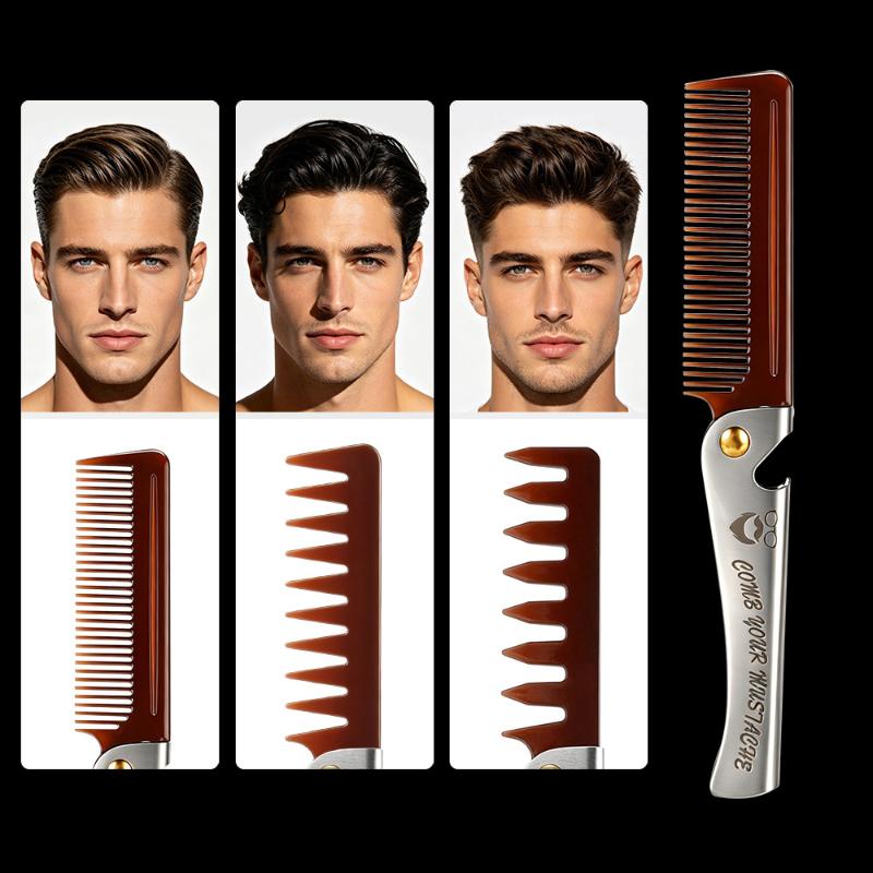 Foldable Men Hair Styling Comb - Men Grooming Home recension och pris