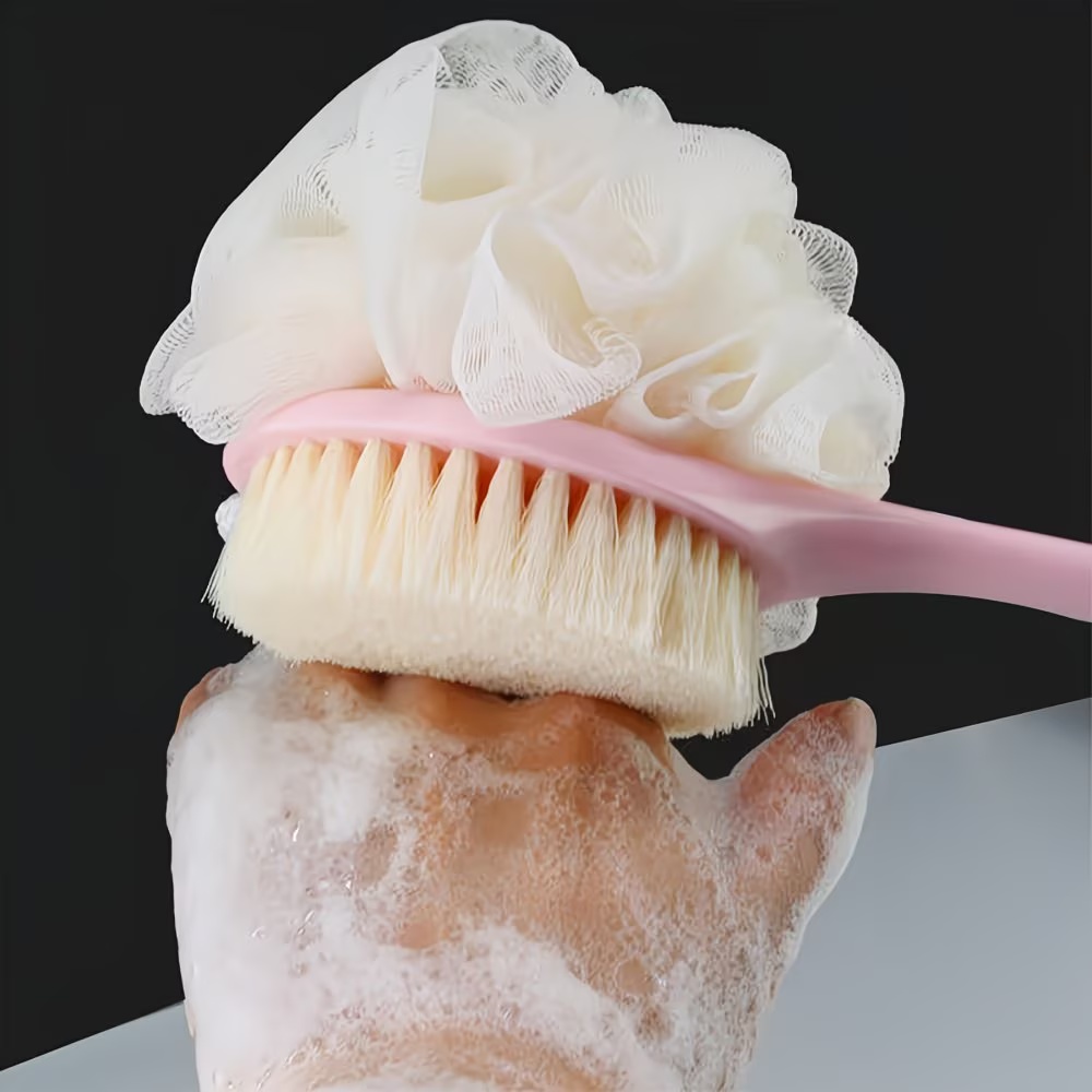 2-In-1 Soft Fiber Bath Brush G - Exfoliating Scrub Mens recension och pris