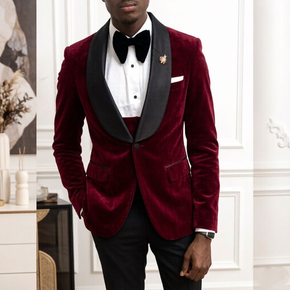 Velvet Slim Fit Suits for Men  - Men'S Grooming Studio recension och pris