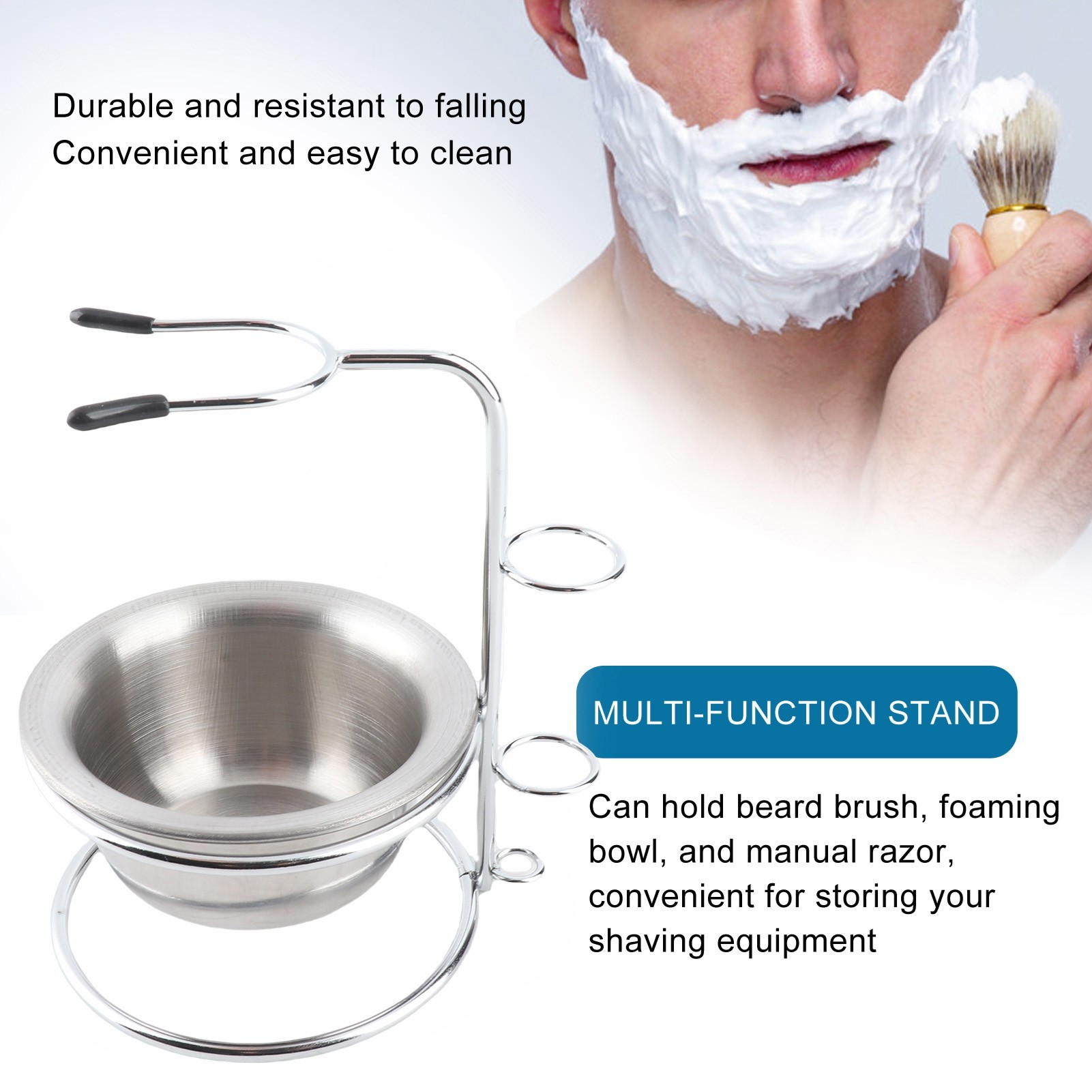 Shaving Stand Bowl Set Metal S - Shaving Bowl Soap recension och pris