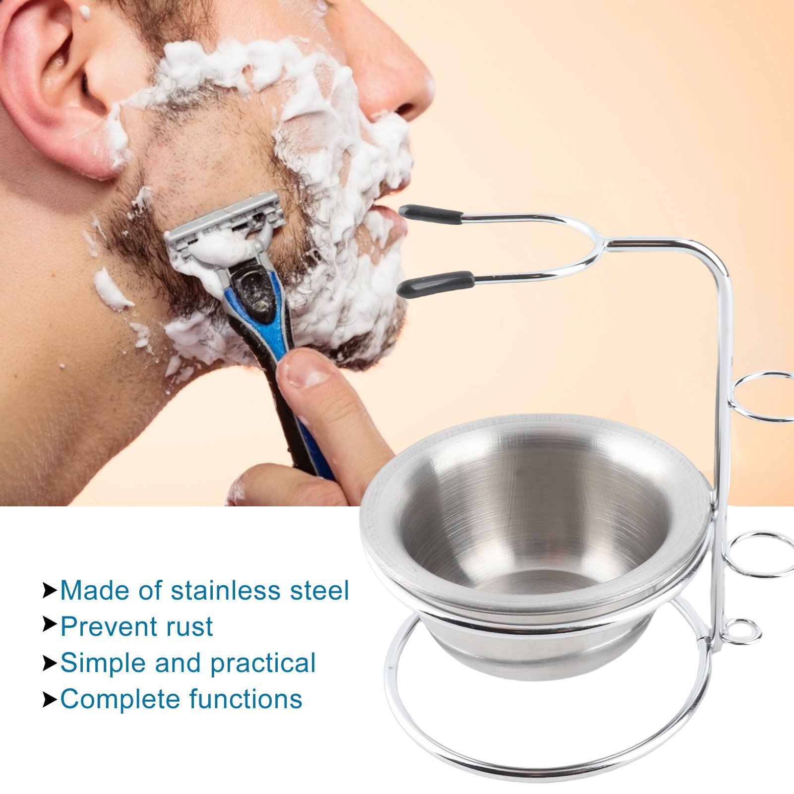 Shaving Stand Bowl Set Metal S - Shaving Bowl Soap recension och pris