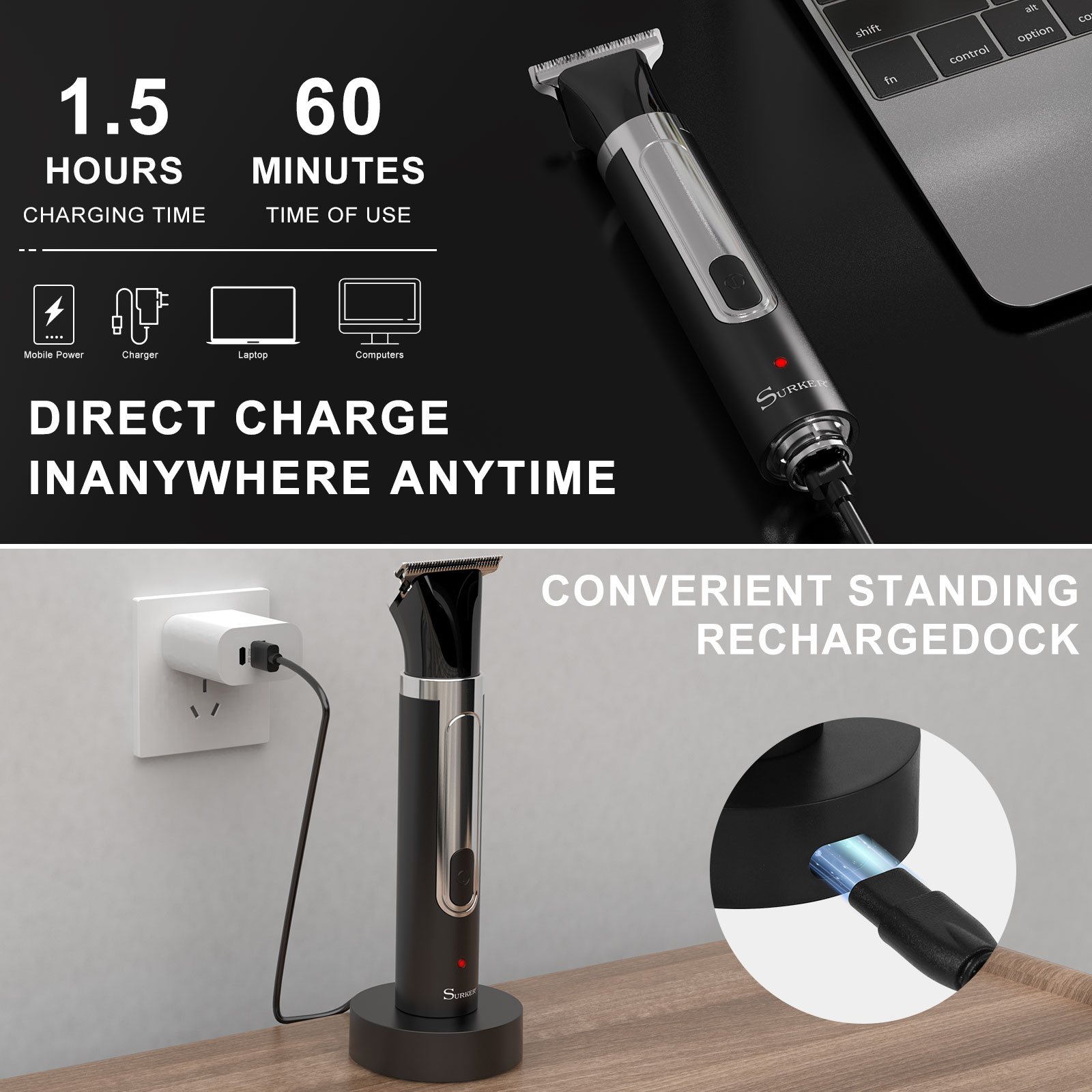Surker 4-in-1 Shaver for Men G - Men'S Grooming Razor Kit recension och pris