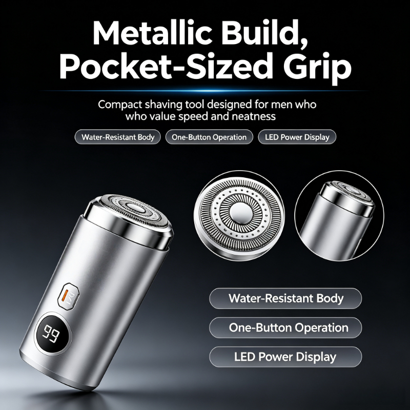 IPX7 Waterproof Pocket Sized E - Men'S Grooming Razor Kit recension och pris