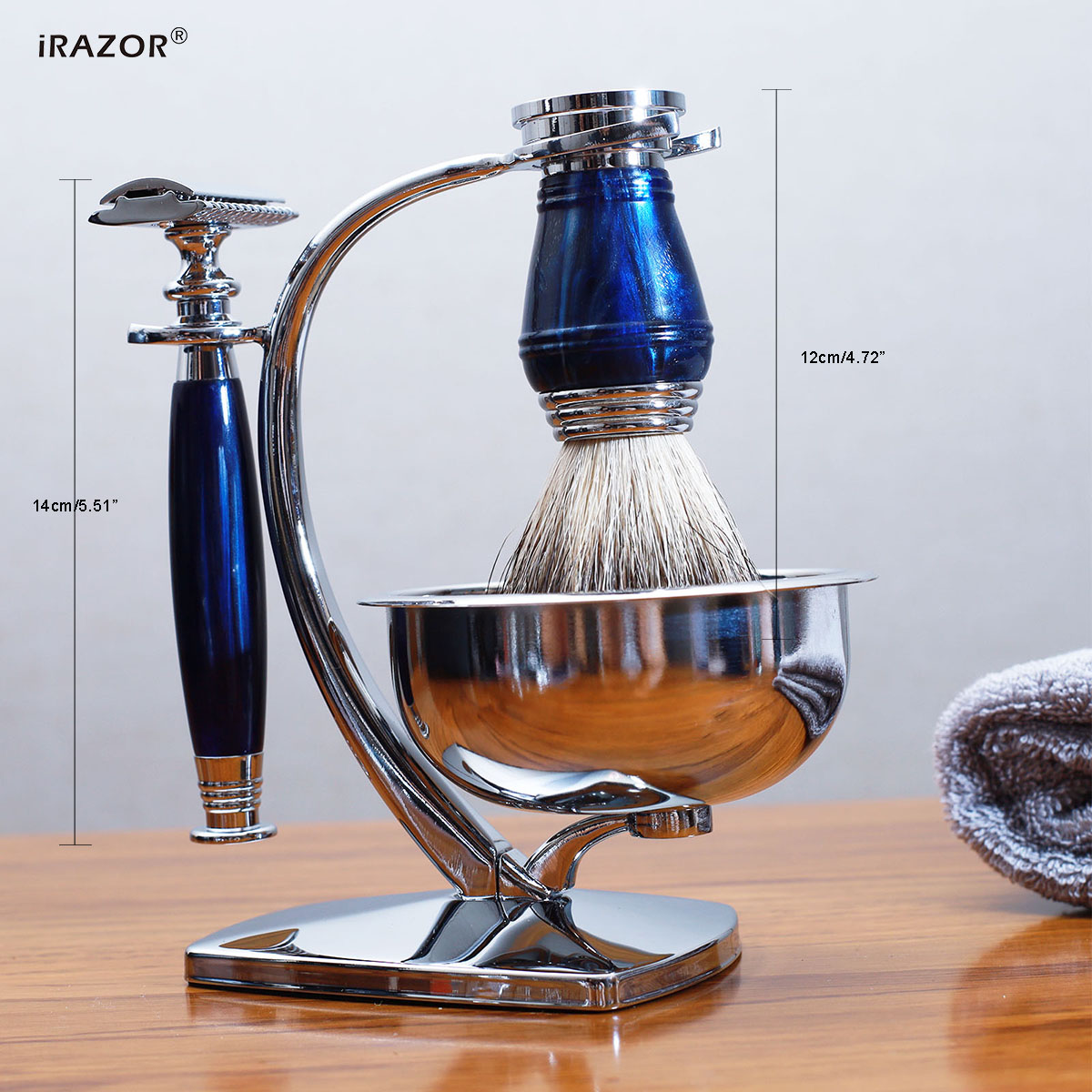 iRAZOR Royal Blue Luxury Men's - Men'S Grooming Razor Kit recension och pris