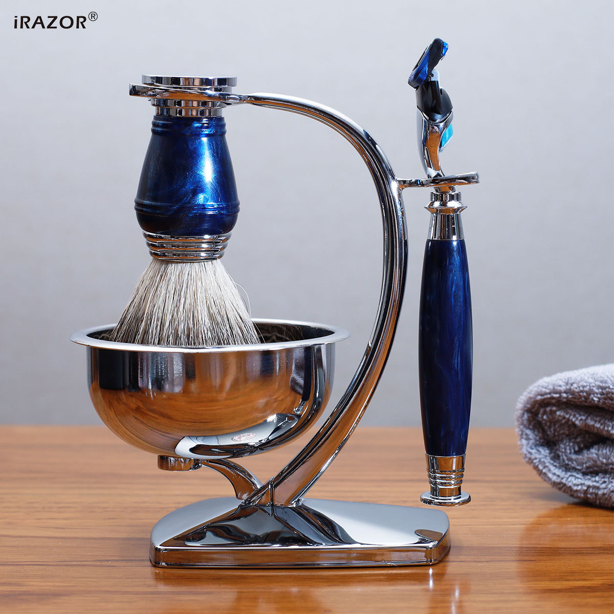 iRAZOR Royal Blue Luxury Men's - Men'S Grooming Razor Kit recension och pris