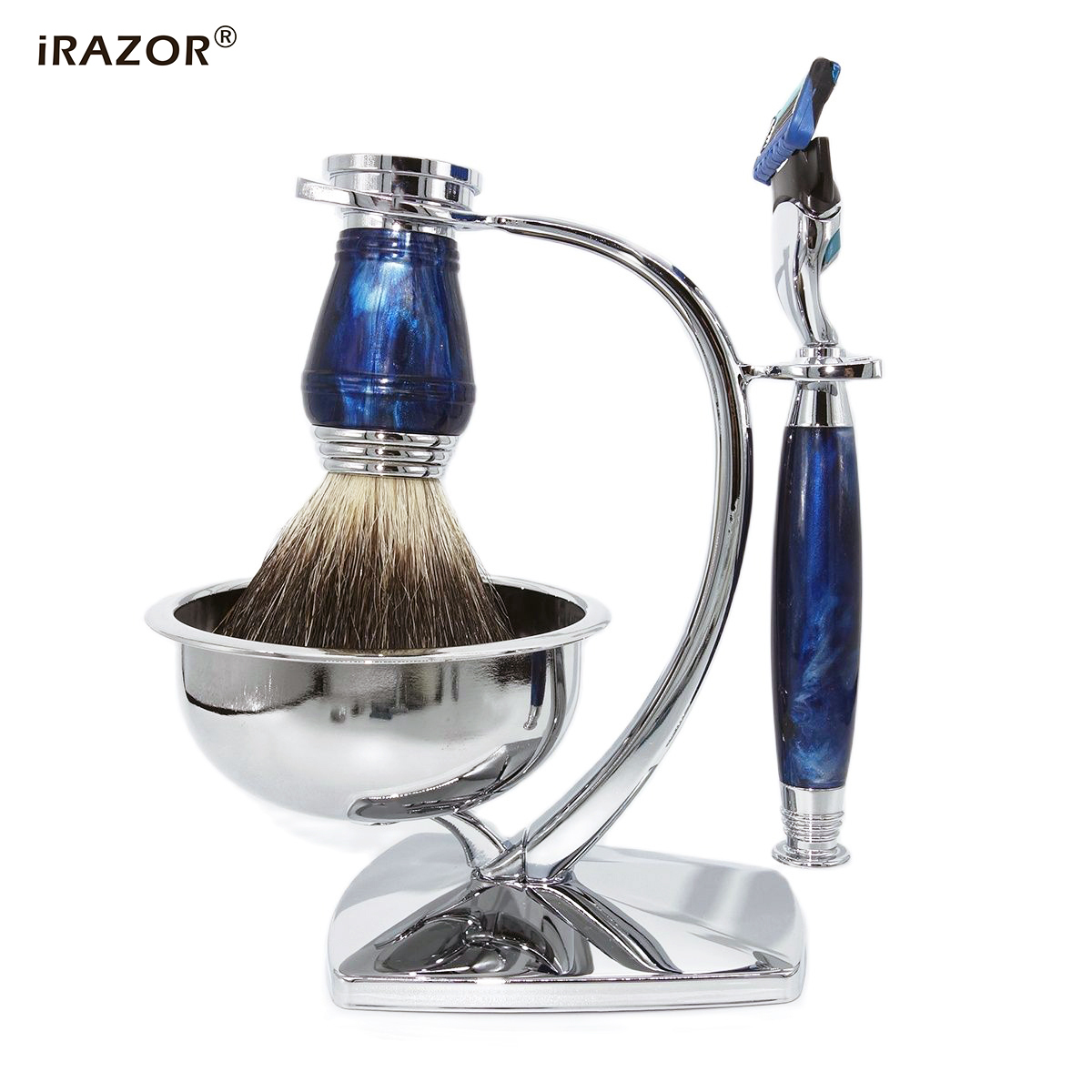 iRAZOR Royal Blue Luxury Men's - Men'S Grooming Razor Kit recension och pris