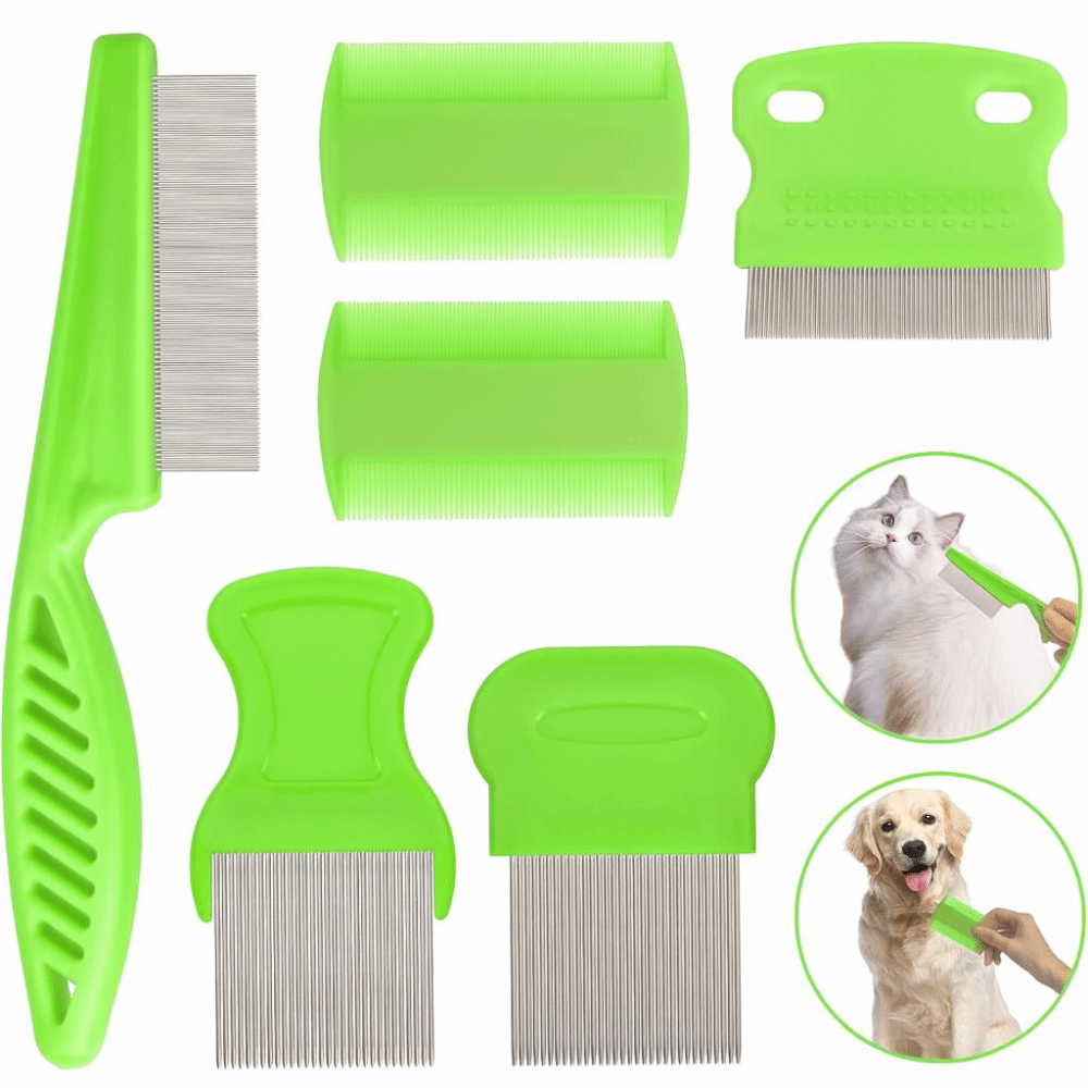 6Pcs/Set ABS Flea Comb Set Fin - Comb Fine Tooth recension och pris