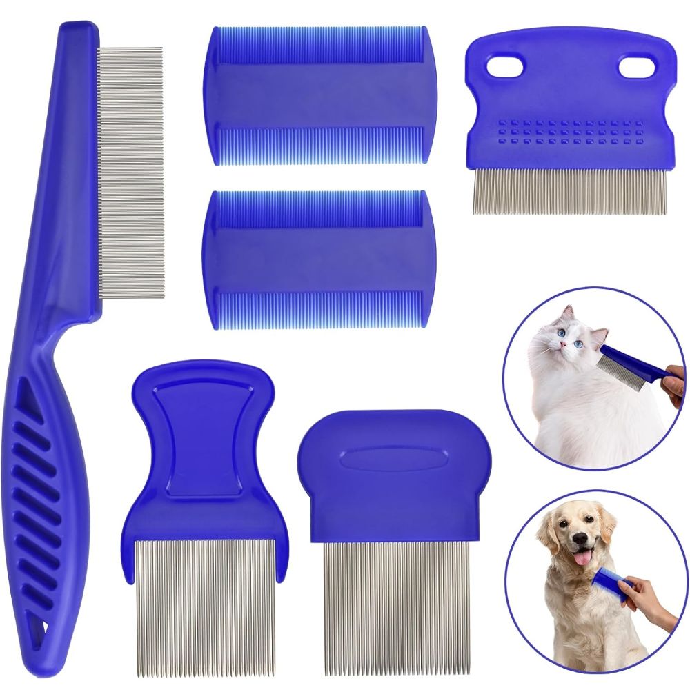 6Pcs/Set ABS Flea Comb Set Fin - Comb Fine Tooth recension och pris