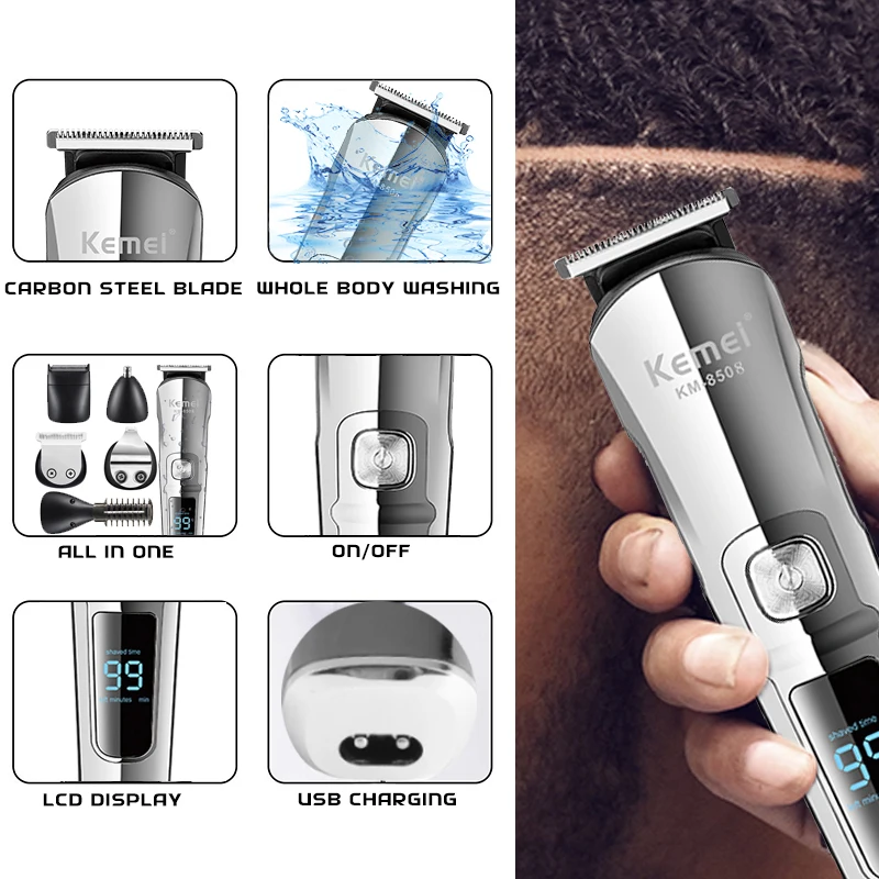 Kemei Professional Multifuncti - Men'S Grooming Razor Kit recension och pris
