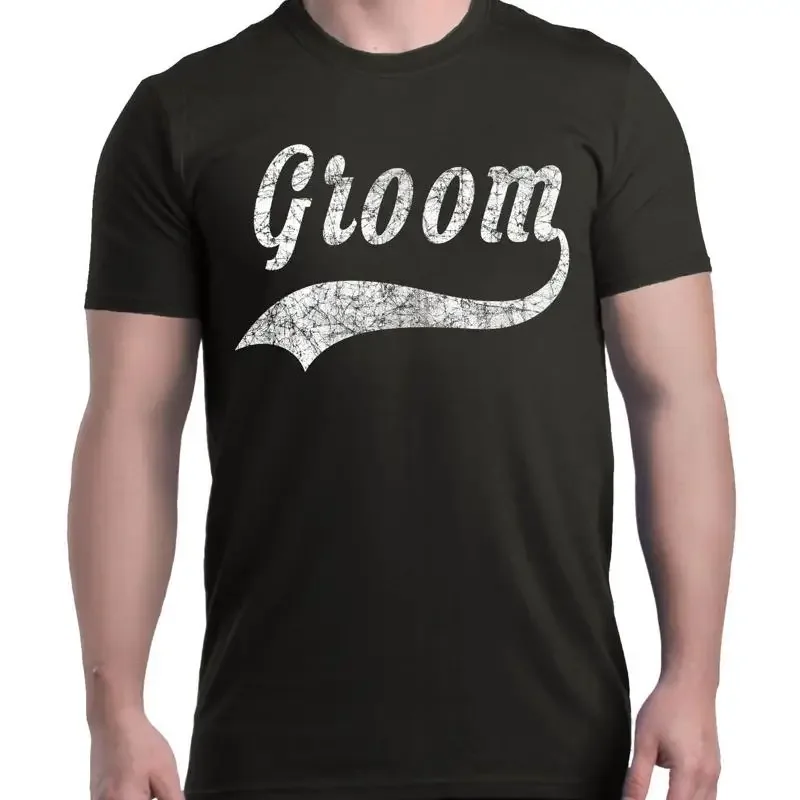 White Groom T-shirt Wedding Ba - Men'S Grooming For Engagement recension och pris