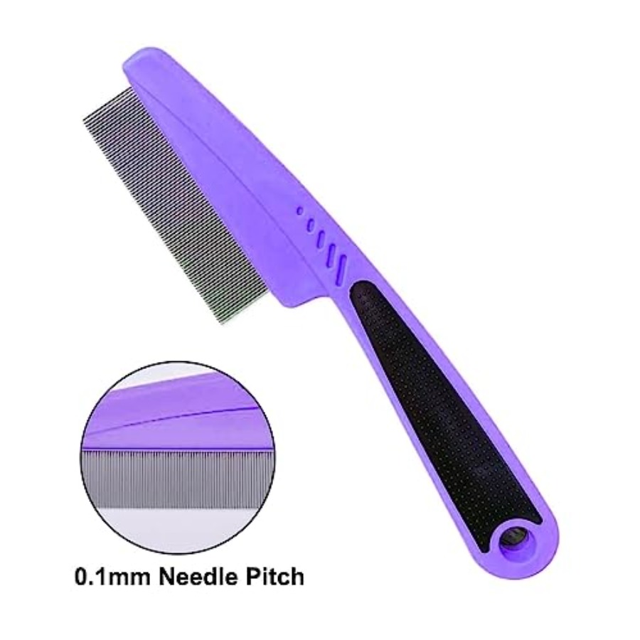 Flea Comb with Rubber Handle,  - Comb Fine Tooth recension och pris
