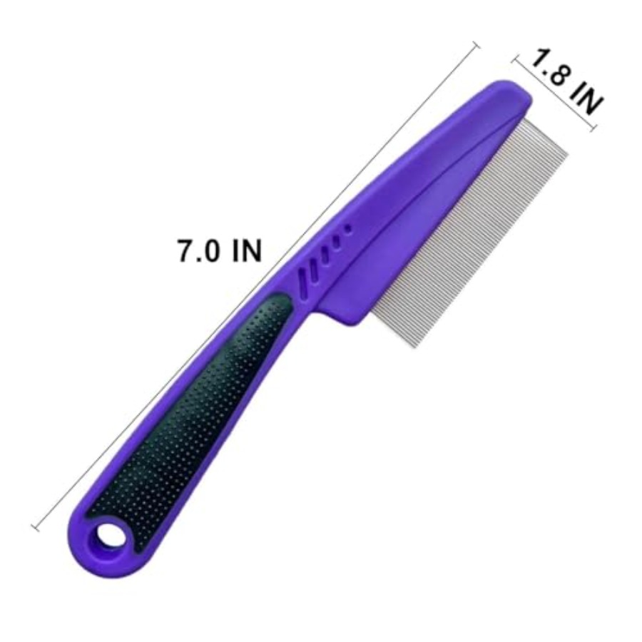 Flea Comb with Rubber Handle,  - Comb Fine Tooth recension och pris