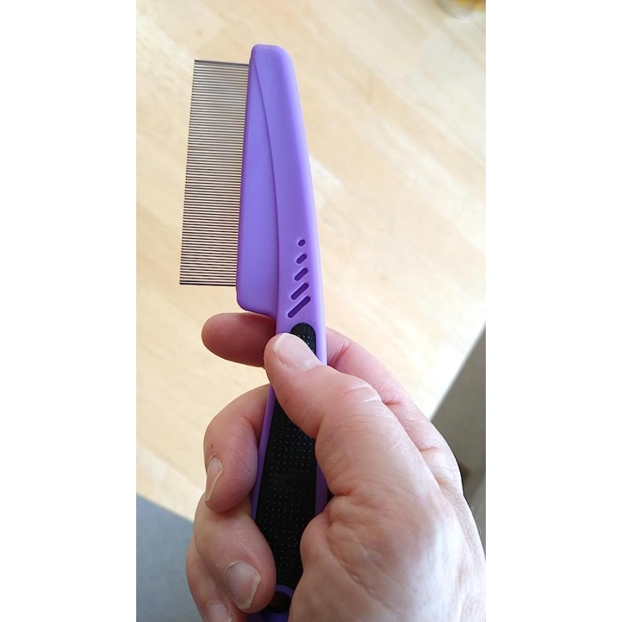 Flea Comb with Rubber Handle,  - Comb Fine Tooth recension och pris